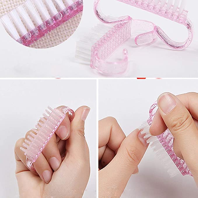 Handle Grip Nail Brushes, Pack of 4